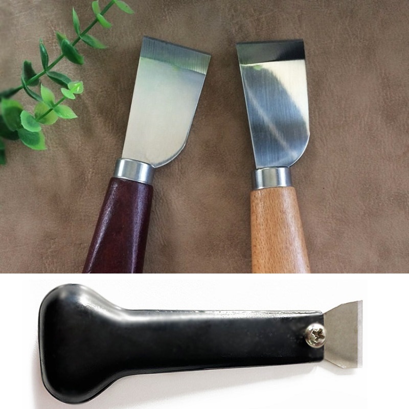 Leatherwork Knife - Leder-Schärfmesser mit Holzgriff für DIY-Lederhandwerk