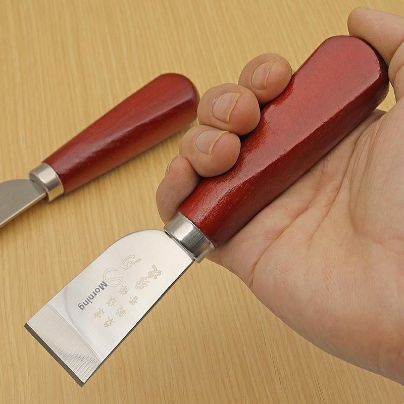 Leatherwork Knife - Neues Leder-Schärfmesser mit Holzgriff, Leder-Schärfwerkzeug für