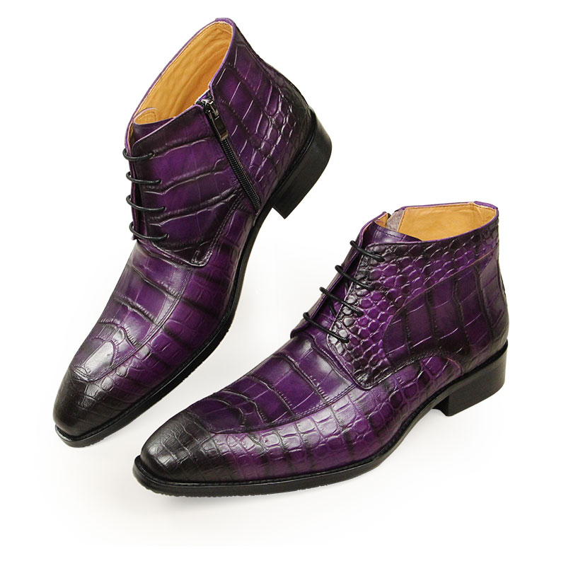 Leatherworking Classic - Neue Mode Stiefeletten reine Rindsleder Haut