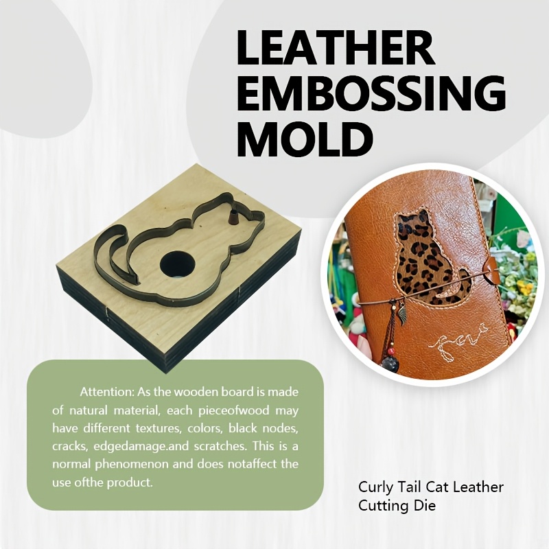 Leatherwork Embossing - Leder-Schneidestempel-Werkzeug Katzenschwanz-Hängedekoration Präzisionsstempel Unverzichtbar für Handgefertigte