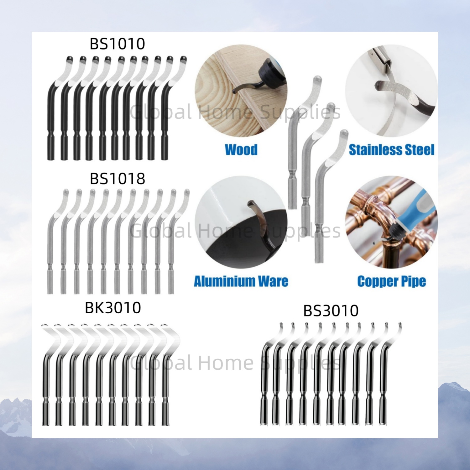 Swivel Knife Tool - 10PCS Entgraten Klingen BS1010 BS1018 BK3010
