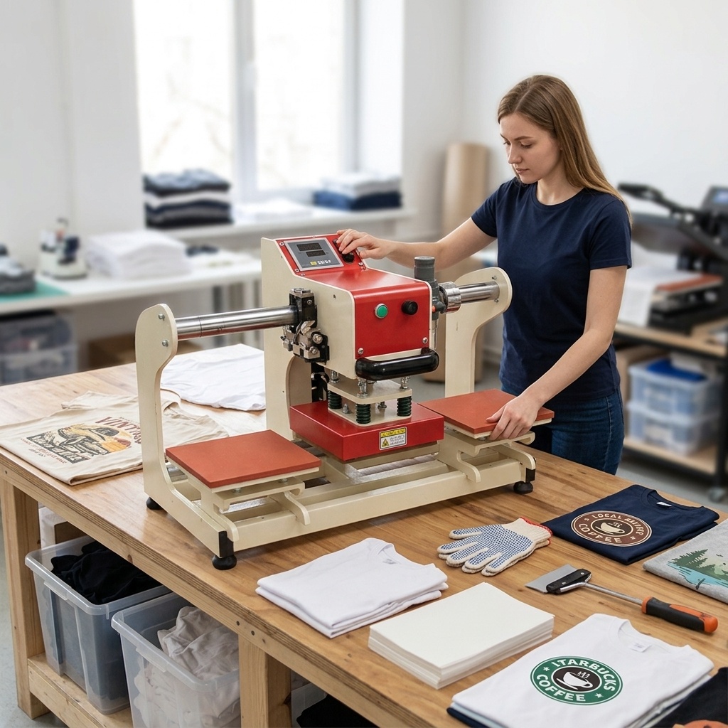 Leatherwork Hand Press - Doppelstation-Heißpressmaschine, pneumatisch, automatisch, für kontinuierlichen Betrieb,
