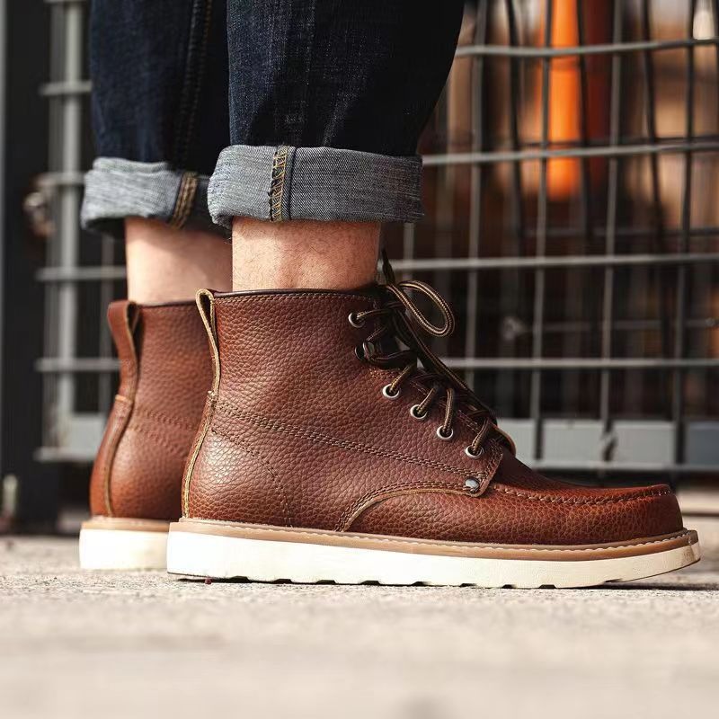 Leatherwork Boots - Herren 875 Arbeitsstiefel aus echtem Rindsleder,