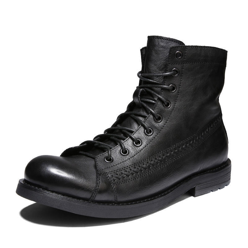 Leatherworking Classic - 2026 Herren Knöchelstiefel Klassische Handgefertigte Leder-Mode-Motorradstiefel