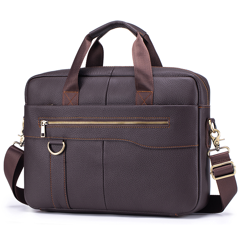 Leather Work Bag Laptop - Herren Vintage Echtleder-Aktentasche Große Laptop-Tasche Rindsleder