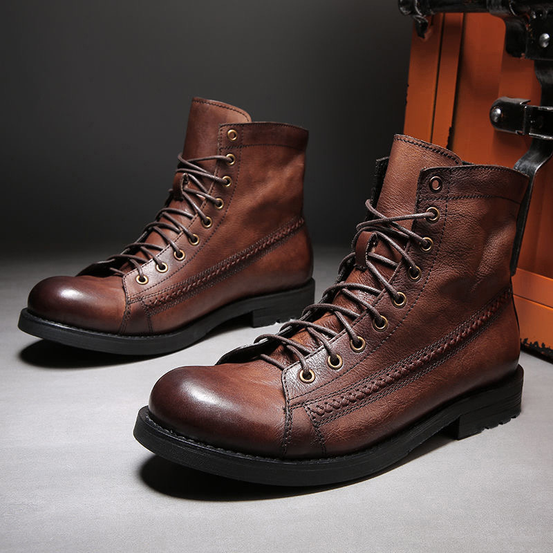 Leatherworking Classic - Herren Knöchelstiefel Klassische Handgefertigte Lederstiefel 2026