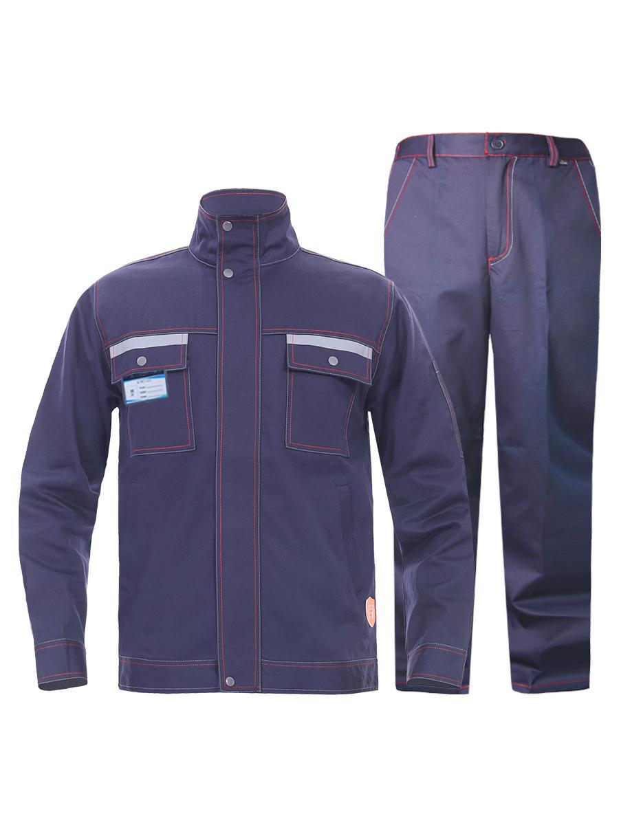 Leather Work Overalls - Schweißer-Arbeitskleidung für Herren, verbrühungshemmender, flammhemmender Baumwollanzug,