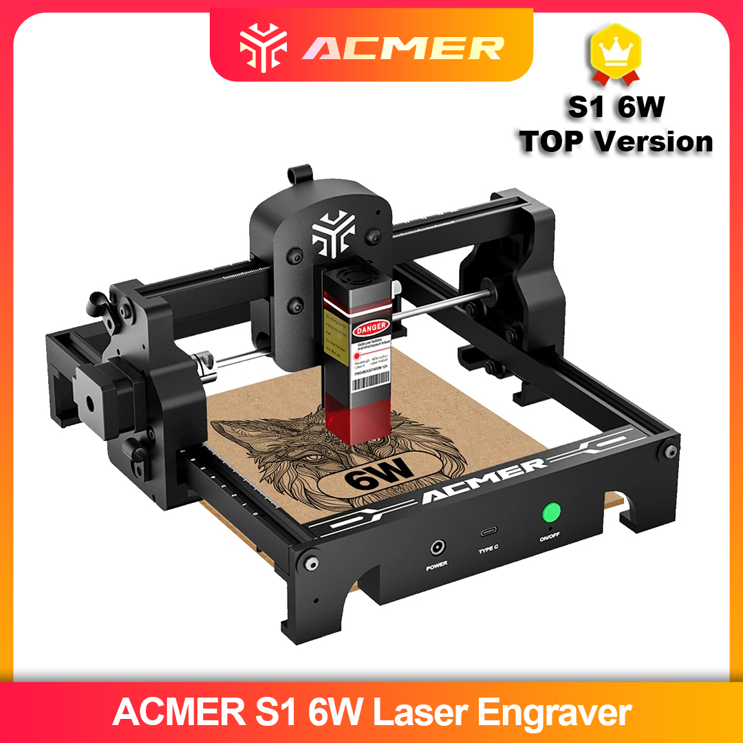 Leatherwork Machine - ACMER S1 2,5/3,5/6 W Lasergravurmaschine Tragbare
