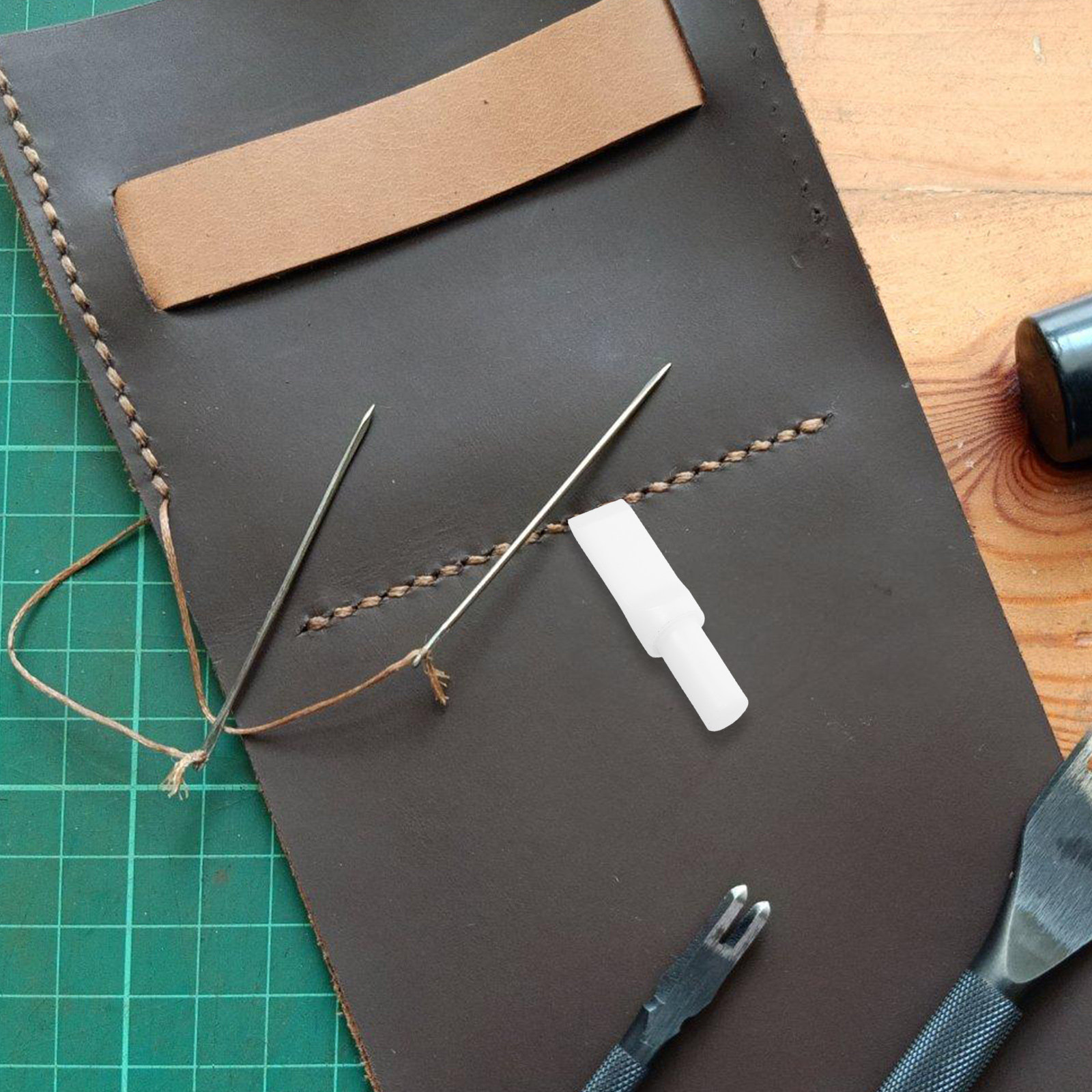 Leatherwork Knife - Keramik-Drehmesser DIY-Handwerkzeug Ergonomischer Griff Rotierendes Schneidmesser