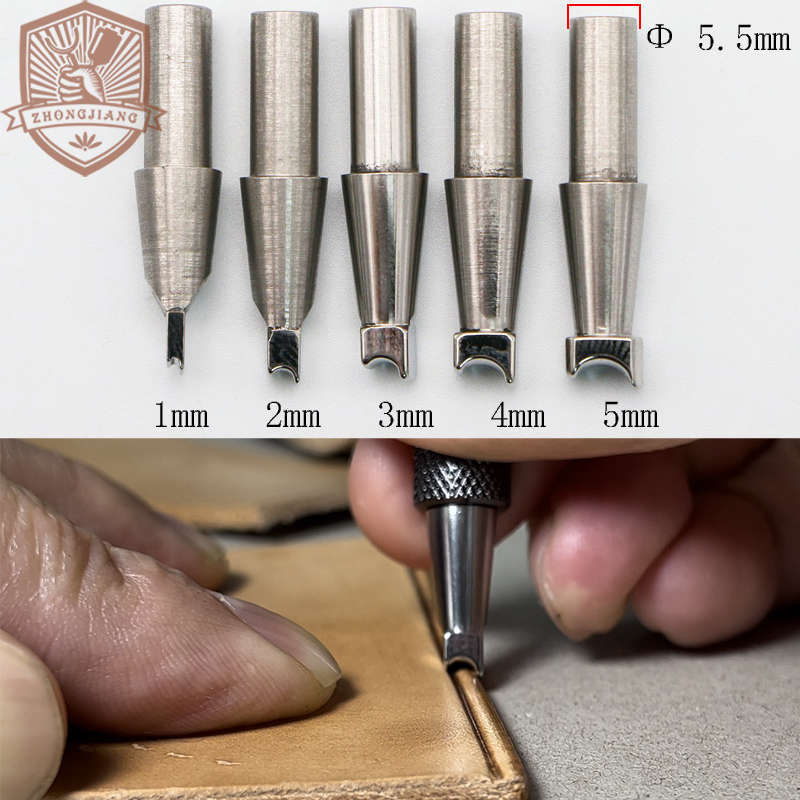 Swivel Knife Tool - Lederhandwerkswerkzeuge: Kantenformer und Doppellinienwerkzeug zum Schnitzen