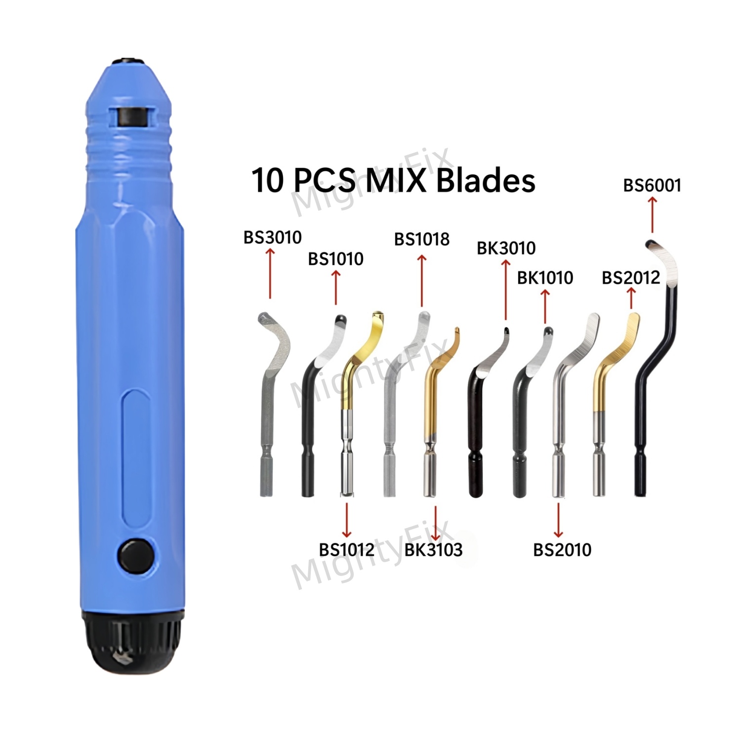 Swivel Knife Tool - NB1000 Entgratungswerkzeug mit 10 Stück MIX-Schwenkklinge,