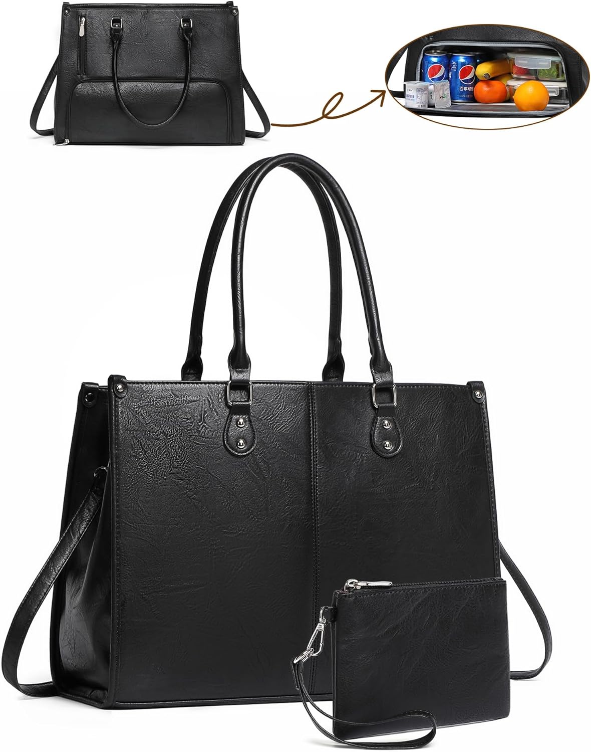 2-in-1 Laptop-Tragetasche mit  – Leather Work Bag Laptop Bewertung und Preis