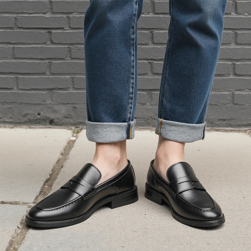 Herren Schwarze Penny Loafer K – Leatherworking Classic Bewertung und Preis