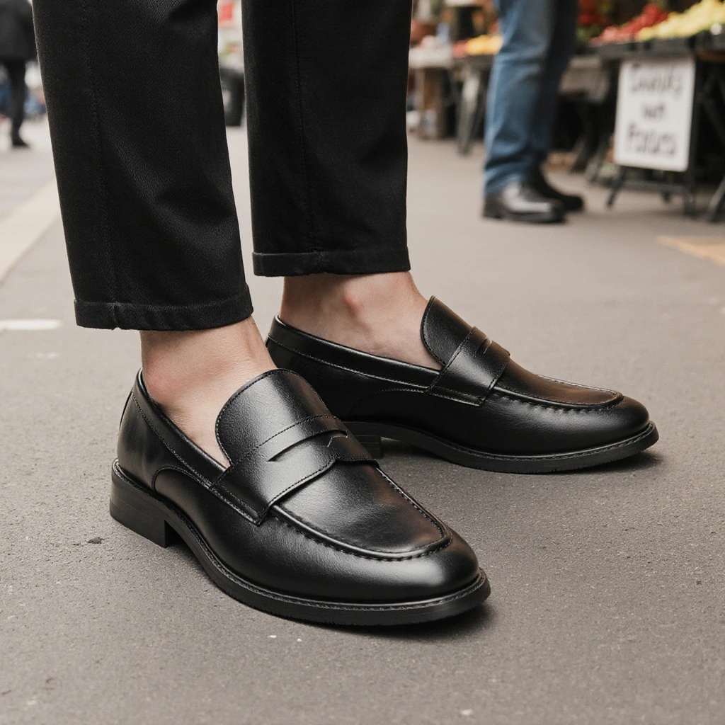 Herren Schwarze Penny Loafer K – Leatherworking Classic Bewertung und Preis