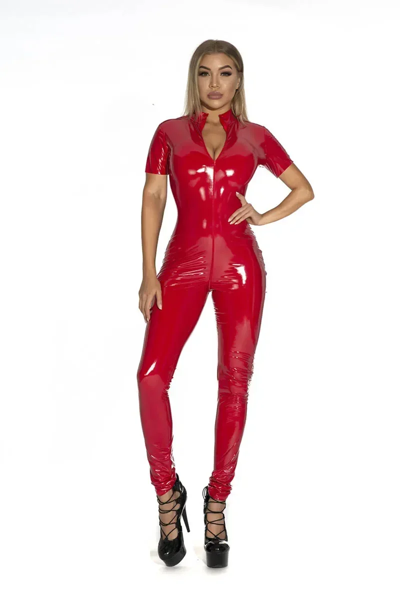 Damen-Overall im Wet-Look, glä – Leather Work Overalls Bewertung und Preis