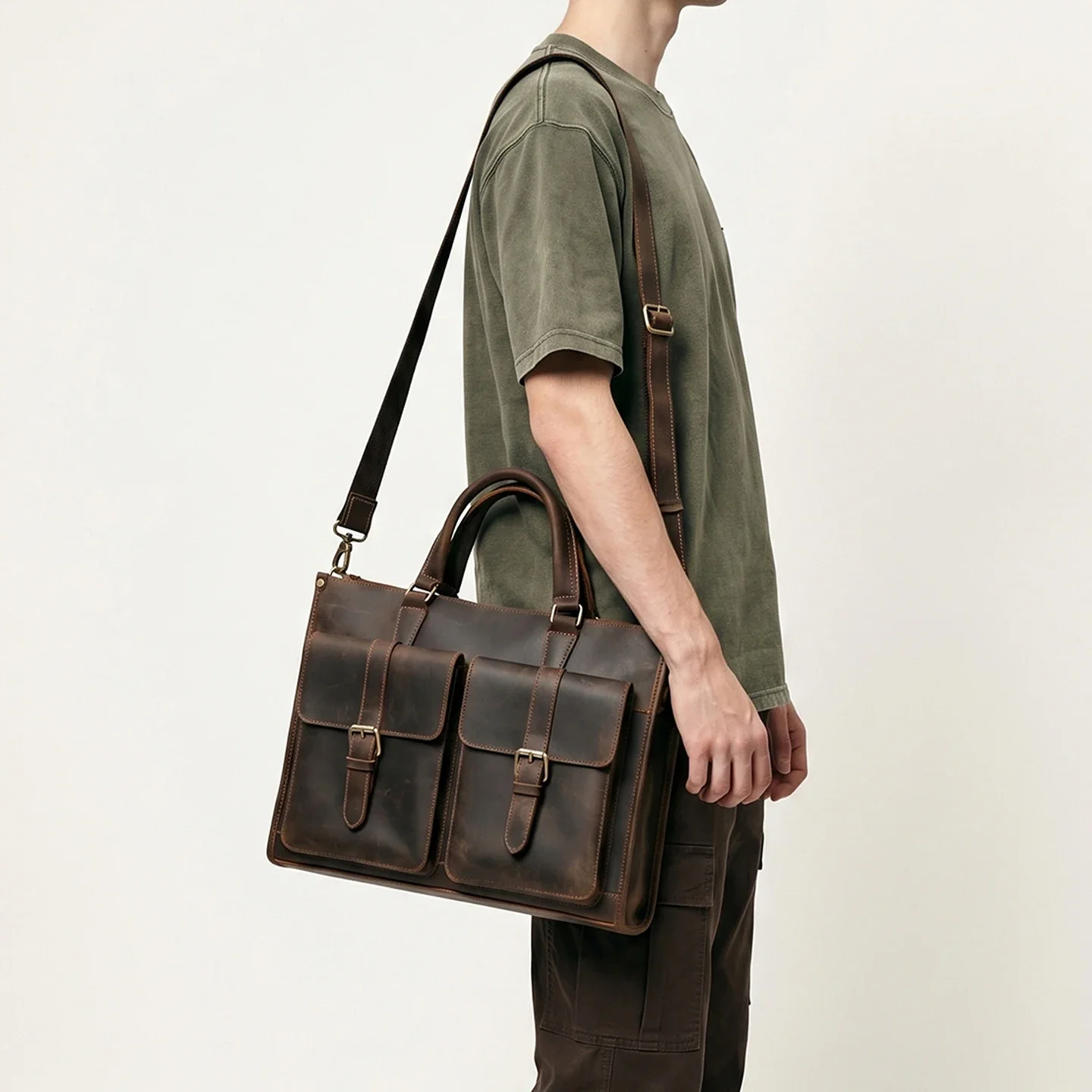 Vintage Echtleder Herren Umhän – Leather Work Bag Laptop Bewertung und Preis
