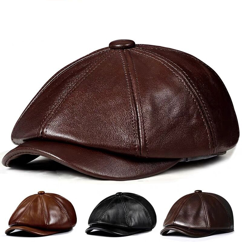 Frühling Neue Echtes Leder Hut – Leather Work Hat Bewertung und Preis