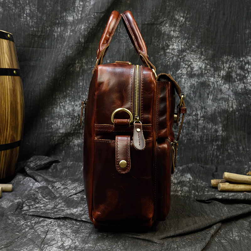 Männer echte leder aktentasche – Leather Work Bag Laptop Bewertung und Preis