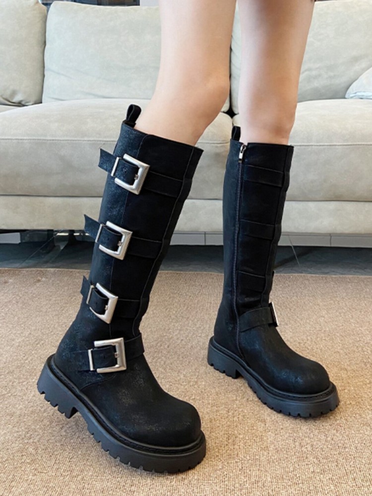 Modische Damen Multi-Schnallen – Leatherwork Boots Bewertung und Preis