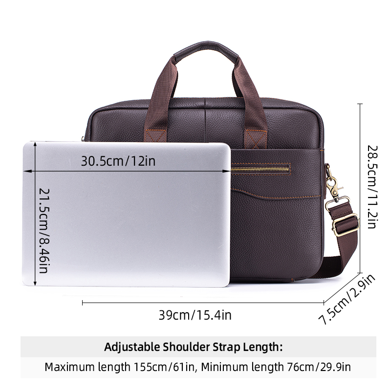 Herren Vintage Echtleder-Akten – Leather Work Bag Laptop Bewertung und Preis