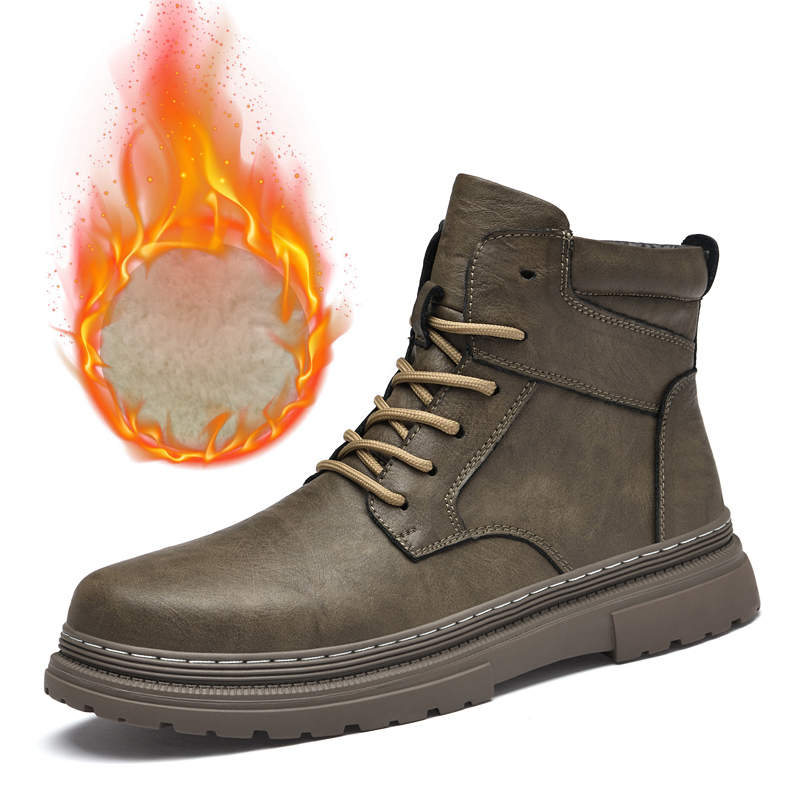Warme Winter Männer Leder Schu – Leatherwork Boots Bewertung und Preis