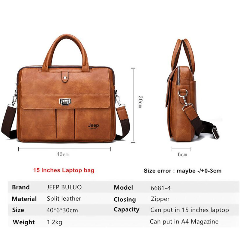 Jeep Buluo Herren-Leder-Aktent – Leather Work Bag Laptop Bewertung und Preis