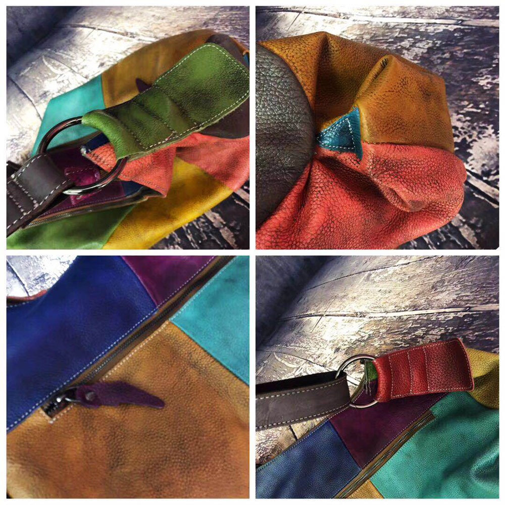 Patchwork Rindsleder Hobo Tasc – Leather Work Bag Laptop Bewertung und Preis