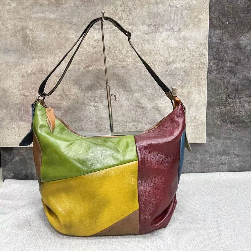 Patchwork Rindsleder Hobo Tasc – Leather Work Bag Laptop Bewertung und Preis