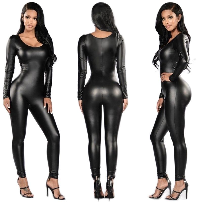Frau PU Leder Overall Langarm  – Leather Work Overalls Bewertung und Preis